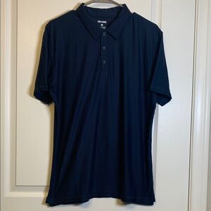 True Classic Navy Blue Polo Shirt Size Large EUC #2576